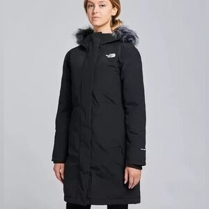 The North Face Women’s Medium Arctic Parka Faux Fur Black 550 Down Fill Jacket M